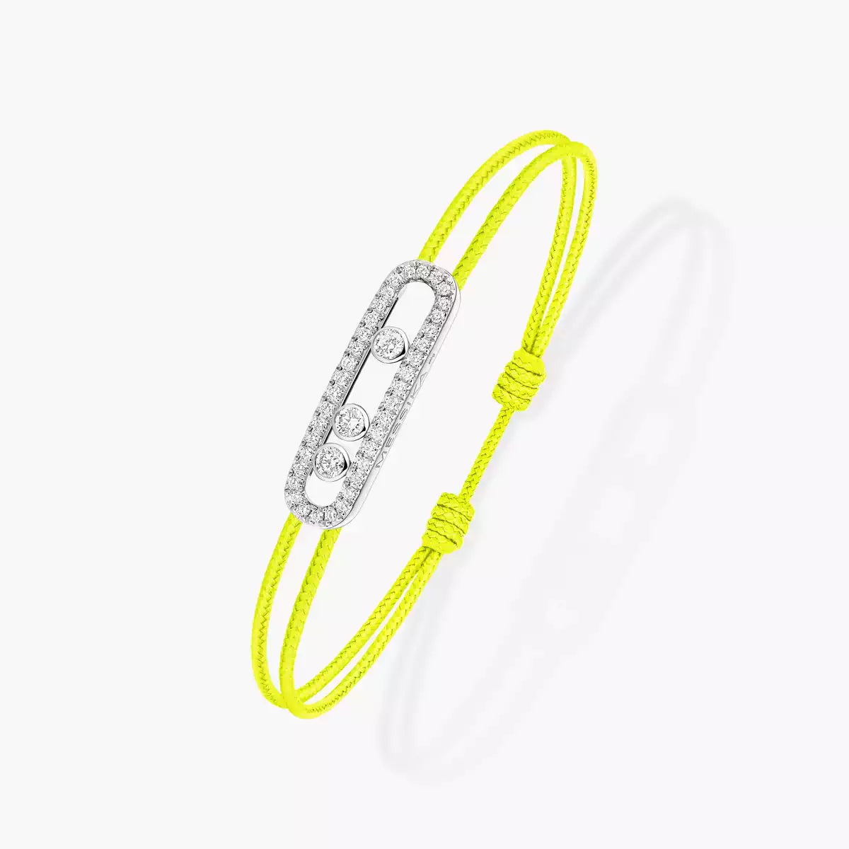 [Stars Jewelry]Care(Medium-3.5mm) pink cord pavé bracelet
