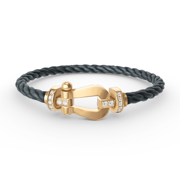 [Stars Jewelry]FORCE LARGE HORSESHOE HALF DIAMOND BRACELET GOLD