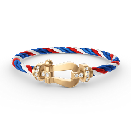 [Stars Jewelry]FORCE LARGE HORSESHOE HALF DIAMOND BRACELET GOLD