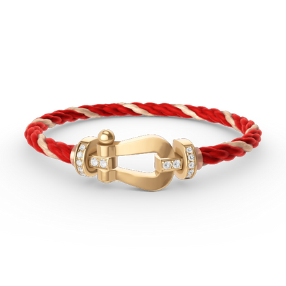 [Stars Jewelry]FORCE LARGE HORSESHOE HALF DIAMOND BRACELET GOLD