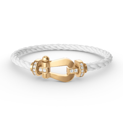 [Stars Jewelry]FORCE LARGE HORSESHOE HALF DIAMOND BRACELET GOLD
