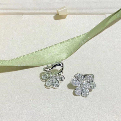 [Stars Jewelry]FRIVOLE SILVER FLOWER DIAMOND EARRINGS