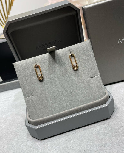 [Stars Jewelry]MOVE UNO SMALL 1 DIAMOND EARRINGS