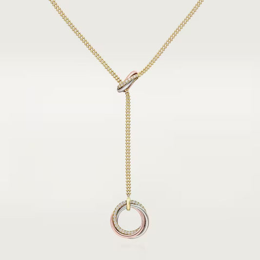 [Stars Jewelry]TRINITY DIAMONDS NECKLACE