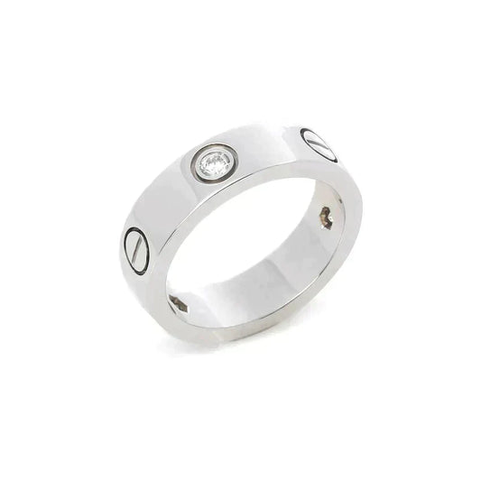 [Stars Jewelry]LOVE RING 5.5MM 3 DIAMONDS SILVER